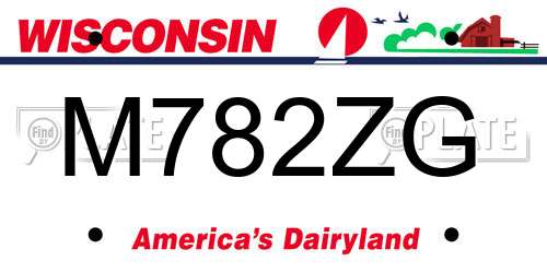 M782ZG Wisconsin License Plate
