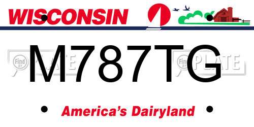 M787TG Wisconsin License Plate