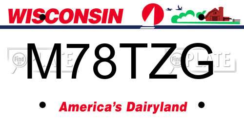 M78TZG Wisconsin License Plate