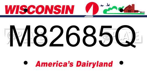 M82685Q Wisconsin License Plate