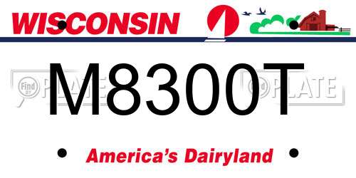M8300T Wisconsin License Plate