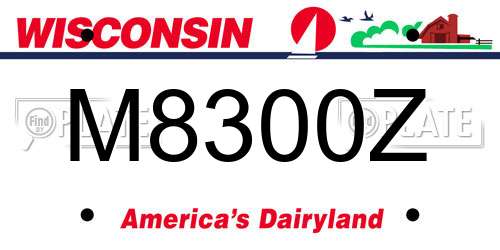 M8300Z Wisconsin License Plate