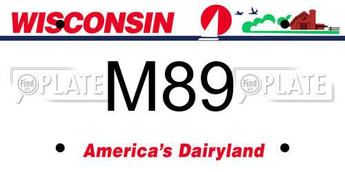 M89 Wisconsin License Plate