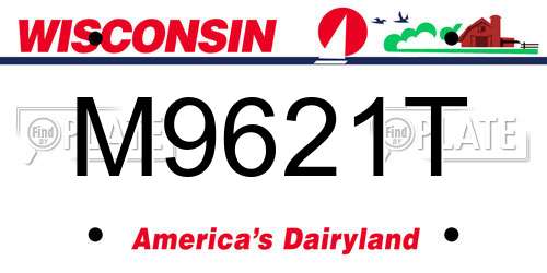 M9621T Wisconsin License Plate