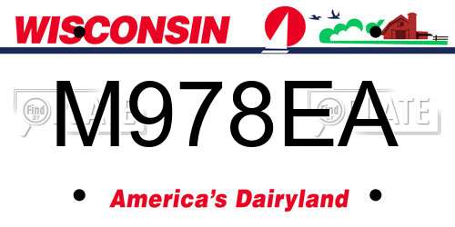 M978EA Wisconsin License Plate