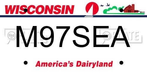 M97SEA Wisconsin License Plate