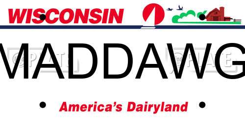 MADDAWG Wisconsin License Plate