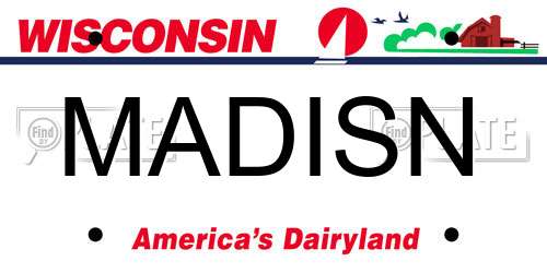 MADISN Wisconsin License Plate