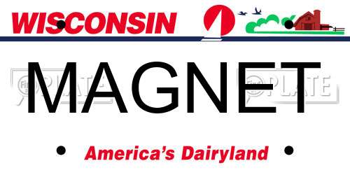 MAGNET Wisconsin License Plate