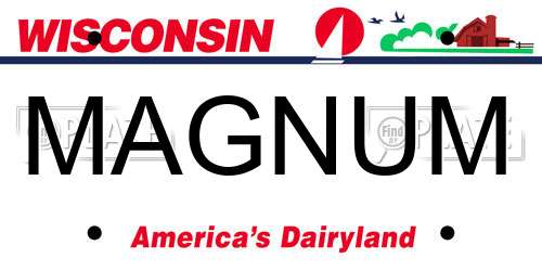 MAGNUM Wisconsin License Plate