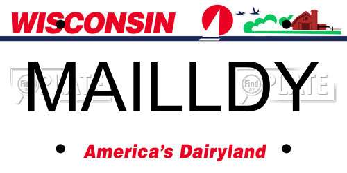 MAILLDY Wisconsin License Plate