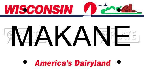 MAKANE Wisconsin License Plate