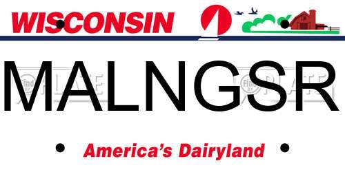 MALNGSR Wisconsin License Plate