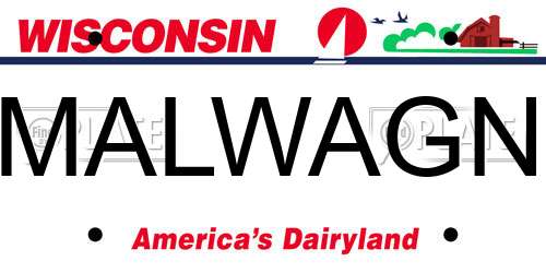 MALWAGN Wisconsin License Plate