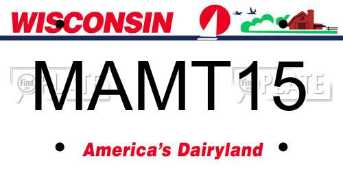 MAMT15 Wisconsin License Plate