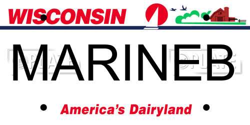 MARINEB Wisconsin License Plate