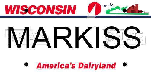 MARKISS Wisconsin License Plate