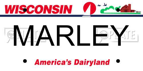 MARLEY Wisconsin License Plate