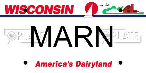 MARN Wisconsin License Plate