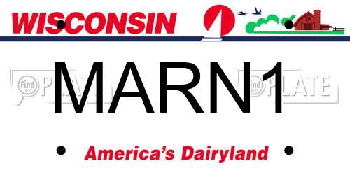 MARN1 Wisconsin License Plate
