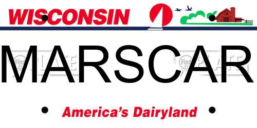 MARSCAR Wisconsin License Plate