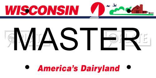 MASTER Wisconsin License Plate