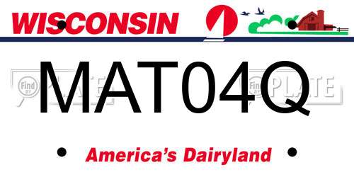 MAT04Q Wisconsin License Plate