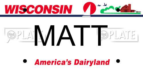 MATT Wisconsin License Plate