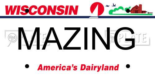 MAZING Wisconsin License Plate