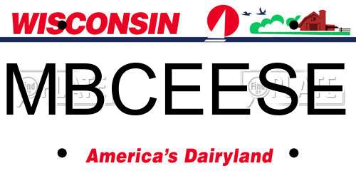 MBCEESE Wisconsin License Plate