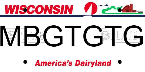 MBGTGTG Wisconsin License Plate