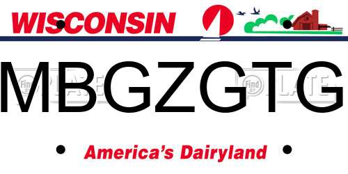 MBGZGTG Wisconsin License Plate