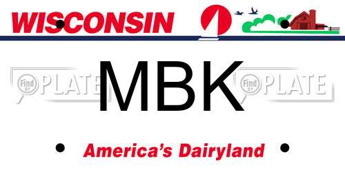 MBK Wisconsin License Plate