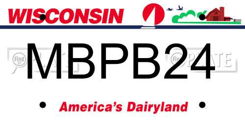 MBPB24 Wisconsin License Plate