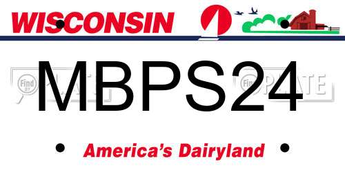 MBPS24 Wisconsin License Plate
