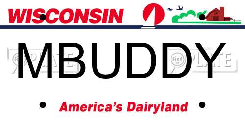 MBUDDY Wisconsin License Plate