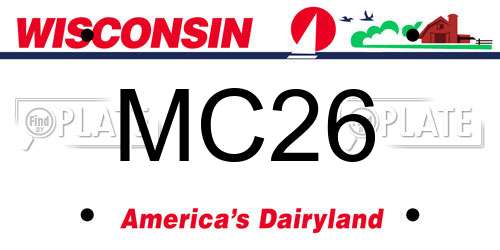 MC26 Wisconsin License Plate
