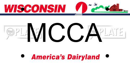 MCCA Wisconsin License Plate