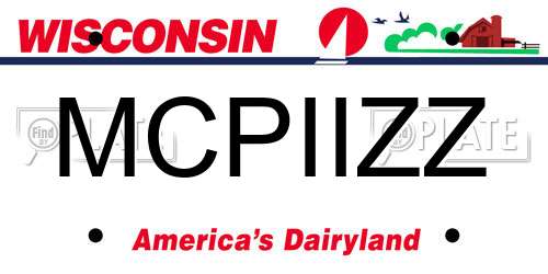 MCPIIZZ Wisconsin License Plate