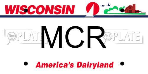 MCR Wisconsin License Plate