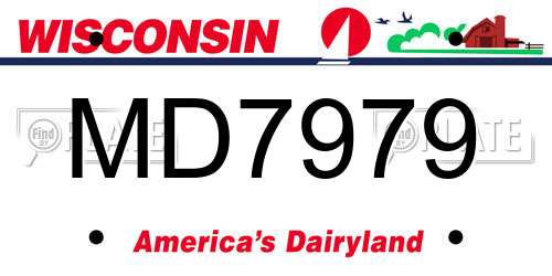 MD7979 Wisconsin License Plate