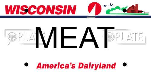 MEAT Wisconsin License Plate