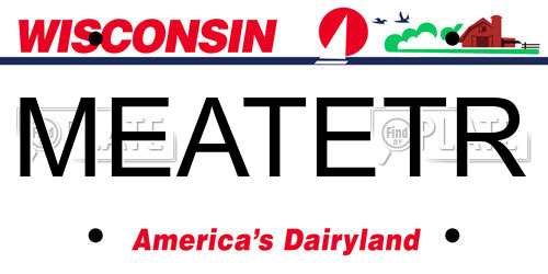 MEATETR Wisconsin License Plate
