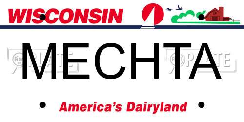 MECHTA Wisconsin License Plate