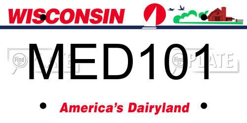 MED101 Wisconsin License Plate