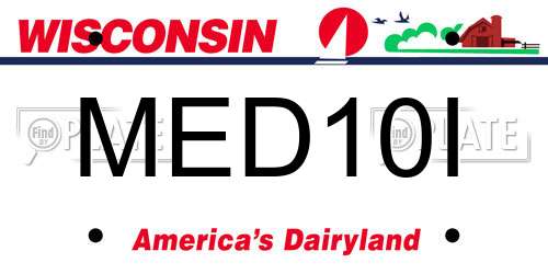 MED10I Wisconsin License Plate