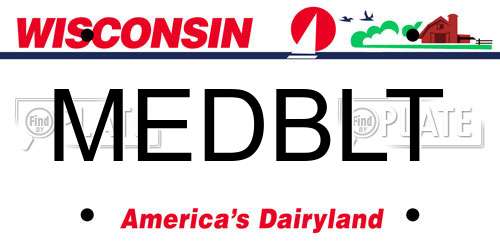MEDBLT Wisconsin License Plate