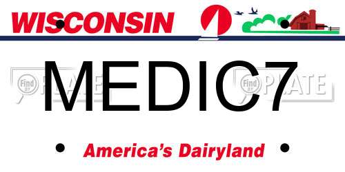 MEDIC7 Wisconsin License Plate