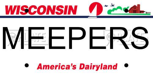 MEEPERS Wisconsin License Plate