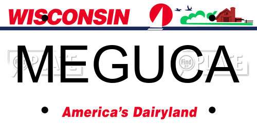 MEGUCA Wisconsin License Plate